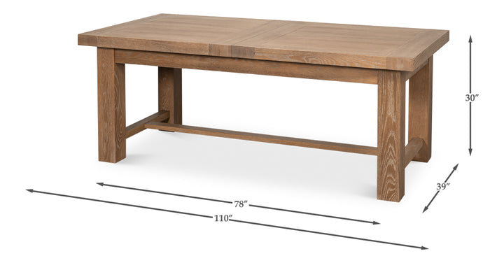 Bauhaus Wooden Extendable Dining Table-Dining Tables-Sarreid-LOOMLAN