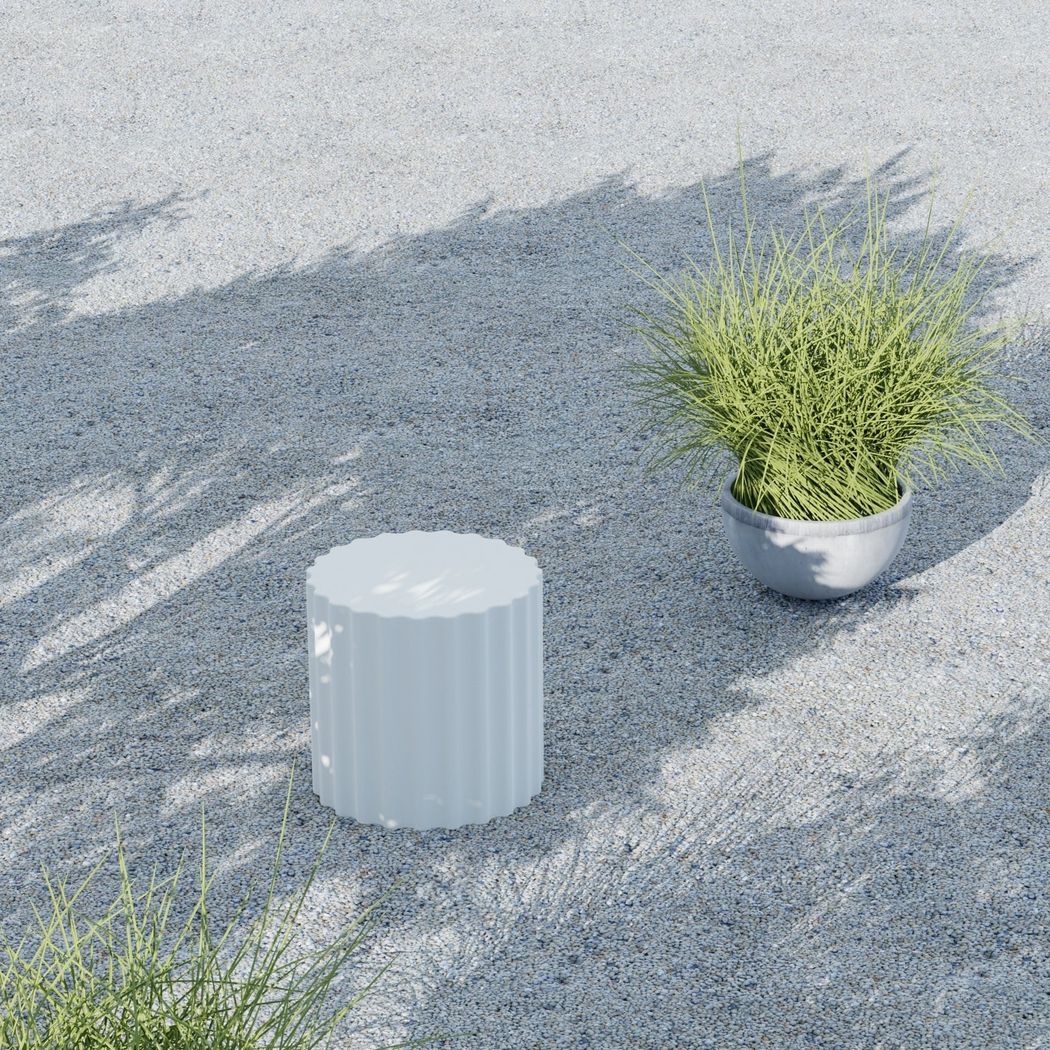 Bazaar Athena Concrete Outdoor End Table