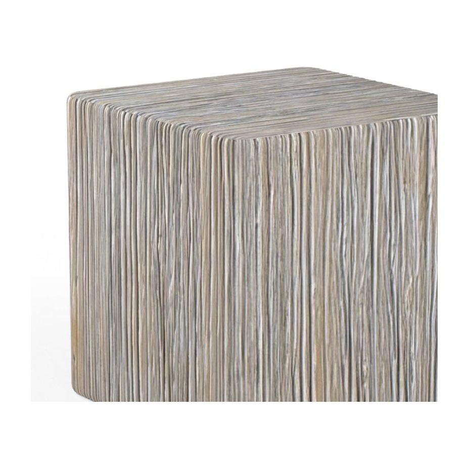 Bazaar Concrete Madera Outdoor End Table