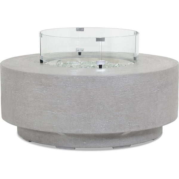 Bazaar Concrete Outdoor Fire Table-Outdoor Fire Tables-Sunset West-Round-LOOMLAN