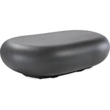 Bazaar Concrete Pebble Outdoor Coffee Table-Outdoor Coffee Tables-Sunset West-Dark Gray-LOOMLAN