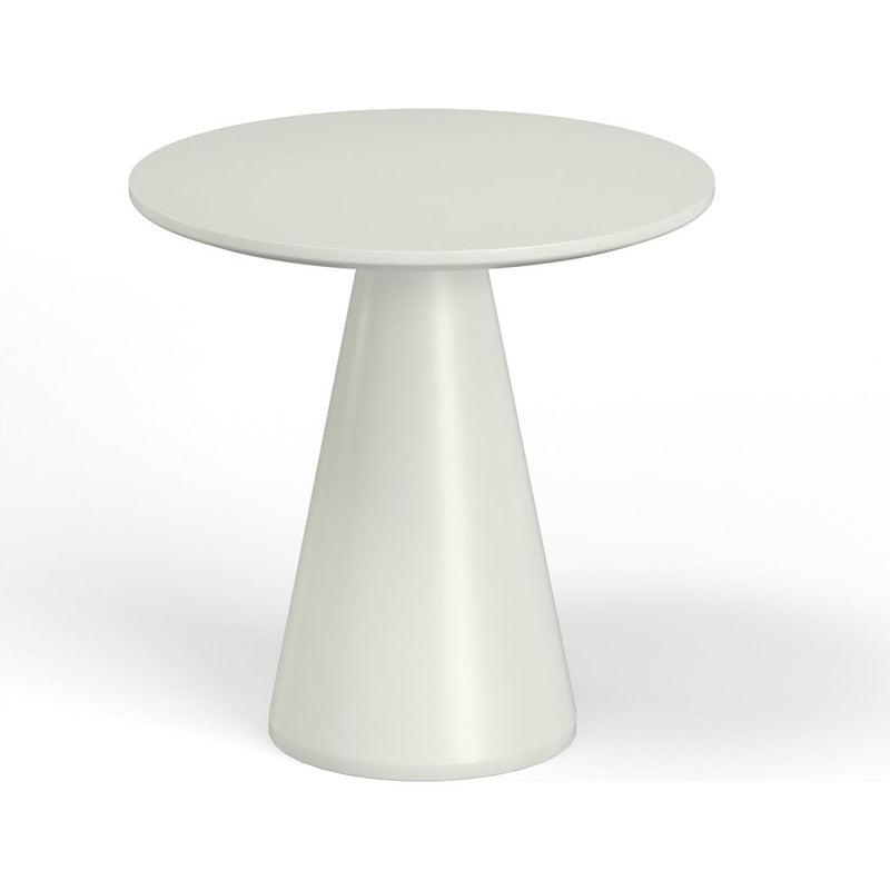 Bazaar Concrete Pedestal Outdoor Pub Table-Outdoor Counter Tables-Sunset West-White-LOOMLAN