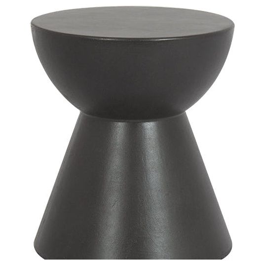 Bazaar Dark Gray Round Outdoor End Table