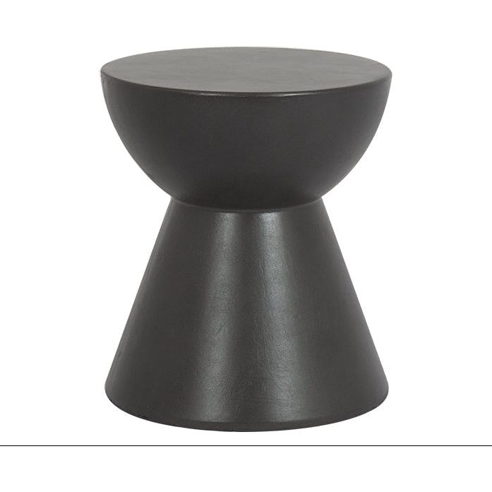 Bazaar Dark Gray Round Outdoor End Table