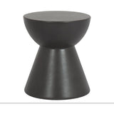 Sunset West-Bazaar Dark Gray Round Outdoor End Table-Outdoor Side Tables-LOOMLAN