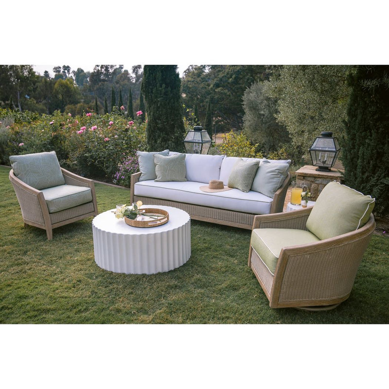 Sunset West-Bazaar Fluted Athena Outdoor Coffee Table-Outdoor Coffee Tables-LOOMLAN