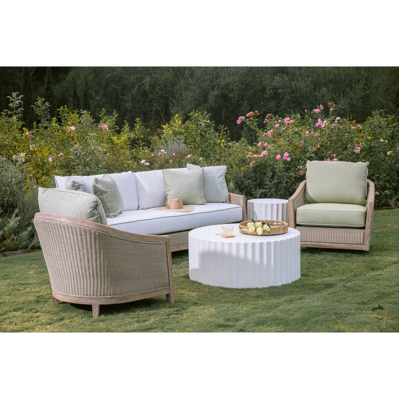 Sunset West-Bazaar Fluted Athena Outdoor Coffee Table-Outdoor Coffee Tables-LOOMLAN