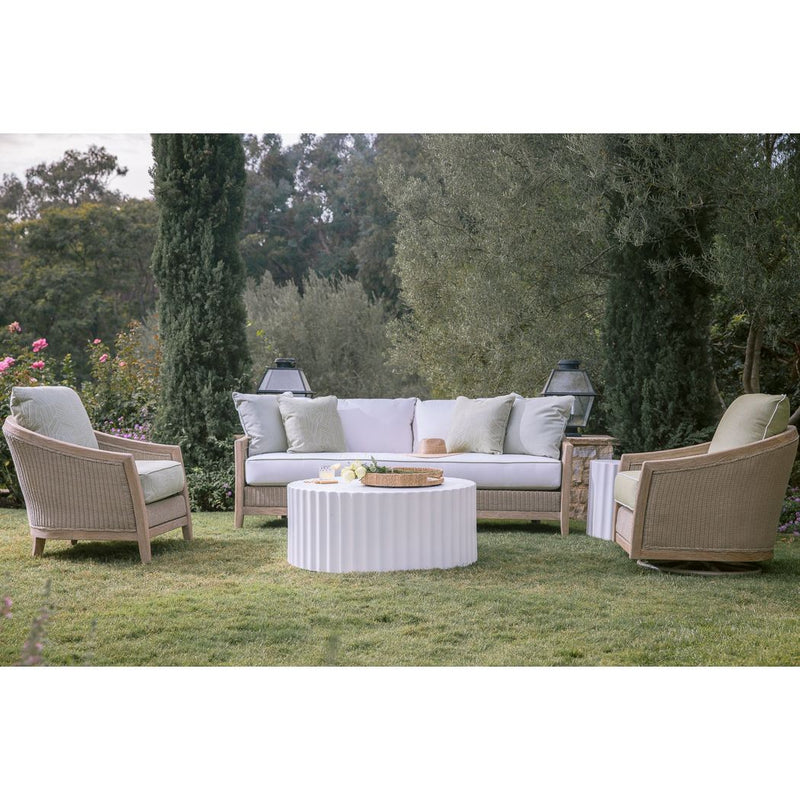 Sunset West-Bazaar Fluted Athena Outdoor Coffee Table-Outdoor Coffee Tables-LOOMLAN