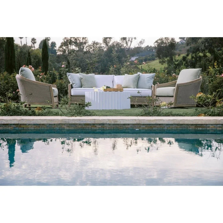 Bazaar Fluted Athena Outdoor Coffee Table-Outdoor Coffee Tables-Sunset West-LOOMLAN