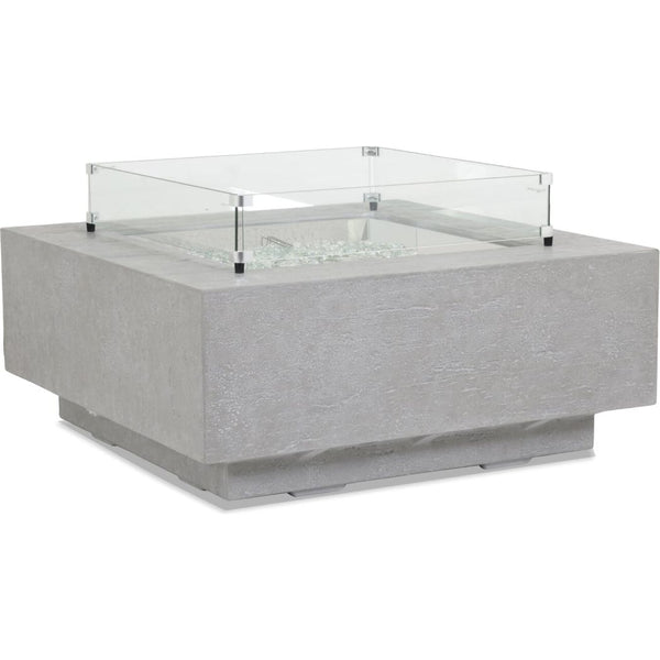 Bazaar Glass Square Outdoor Fire Table