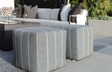 Bazaar Sunbrella Weatherproof Outdoor Pouf-Poufs and Stools-Sunset West-LOOMLAN