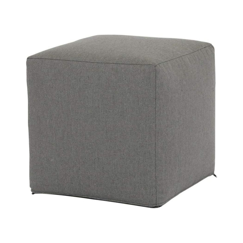 Bazaar Sunbrella Weatherproof Outdoor Pouf-Poufs and Stools-Sunset West-LOOMLAN