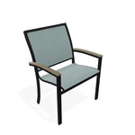 Bazza Dining Height Stacking Cafe Chair MGP Arm Accents