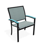 Bazza Dining Height Stacking Cafe Chair MGP Arm Accents