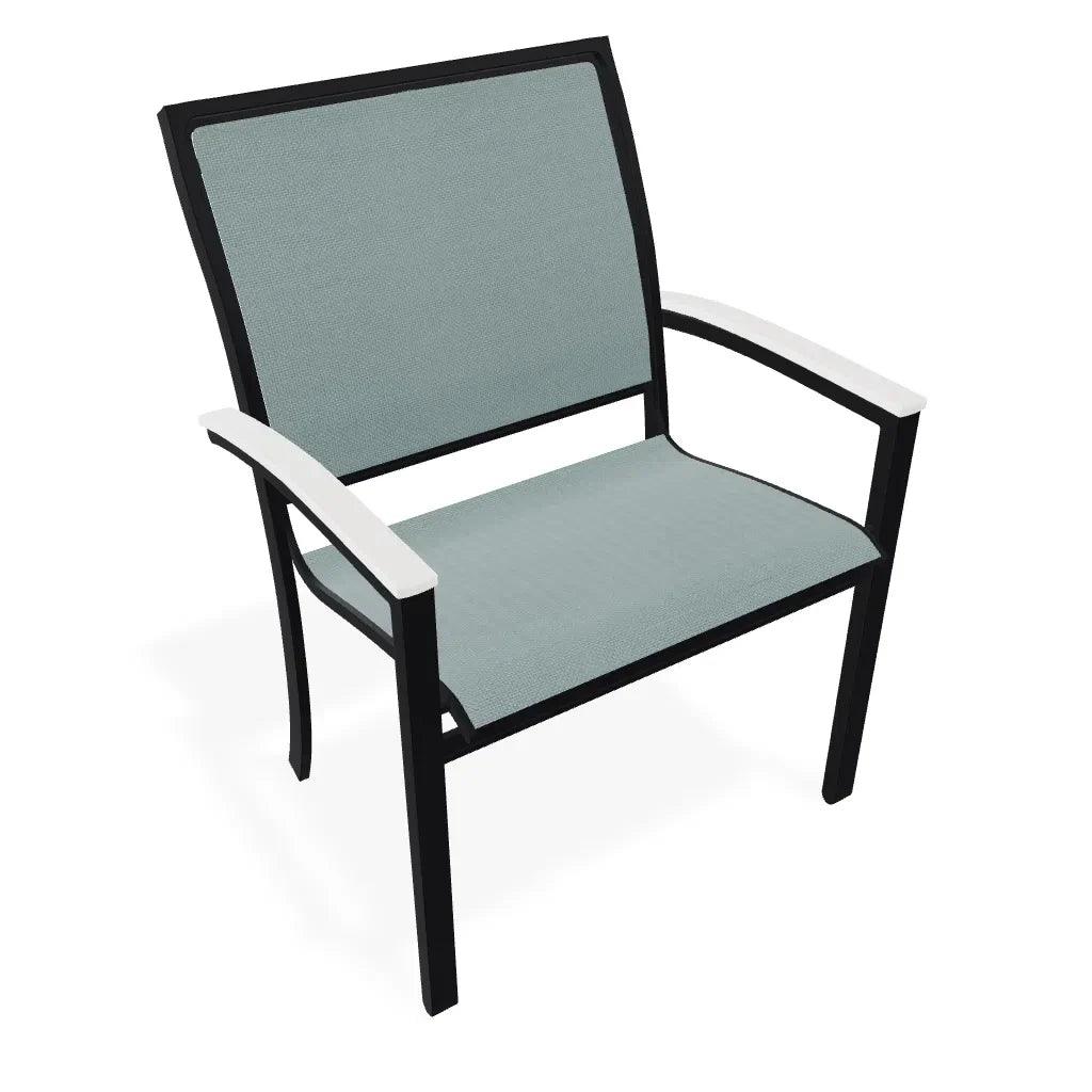 Bazza Dining Height Stacking Cafe Chair MGP Arm Accents