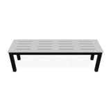 Bazza Durable Aluminum d Flat Armless Bench-Outdoor Benches-Telescope-LOOMLAN