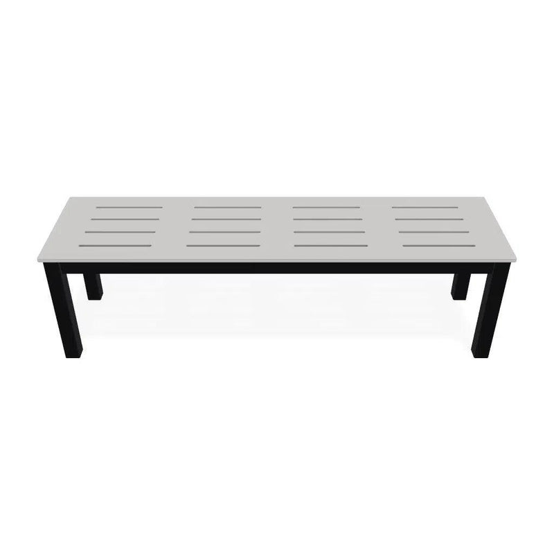 Bazza Durable Aluminum d Flat Armless Bench-Outdoor Benches-Telescope-LOOMLAN