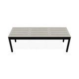 Bazza Durable Aluminum d Flat Armless Bench-Outdoor Benches-Telescope-LOOMLAN