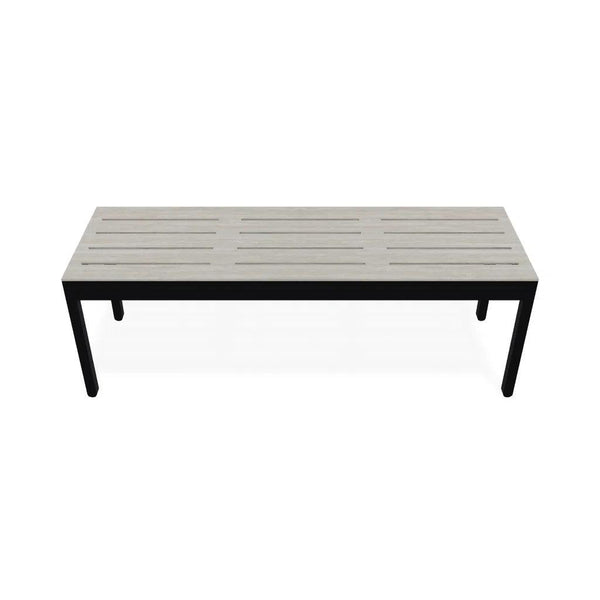 Bazza Durable Aluminum d Flat Armless Bench-Outdoor Benches-Telescope-LOOMLAN