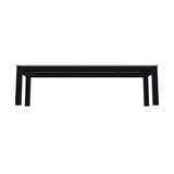 Bazza Durable Aluminum d Flat Armless Bench-Outdoor Benches-Telescope-LOOMLAN