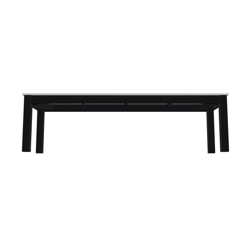 Bazza Durable Aluminum d Flat Armless Bench-Outdoor Benches-Telescope-LOOMLAN