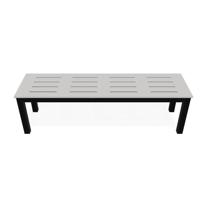 Bazza Durable Aluminum d Flat Armless Bench-Outdoor Benches-Telescope-LOOMLAN