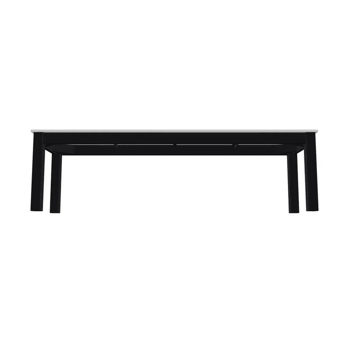 Bazza Durable Aluminum d Flat Armless Bench-Outdoor Benches-Telescope-LOOMLAN