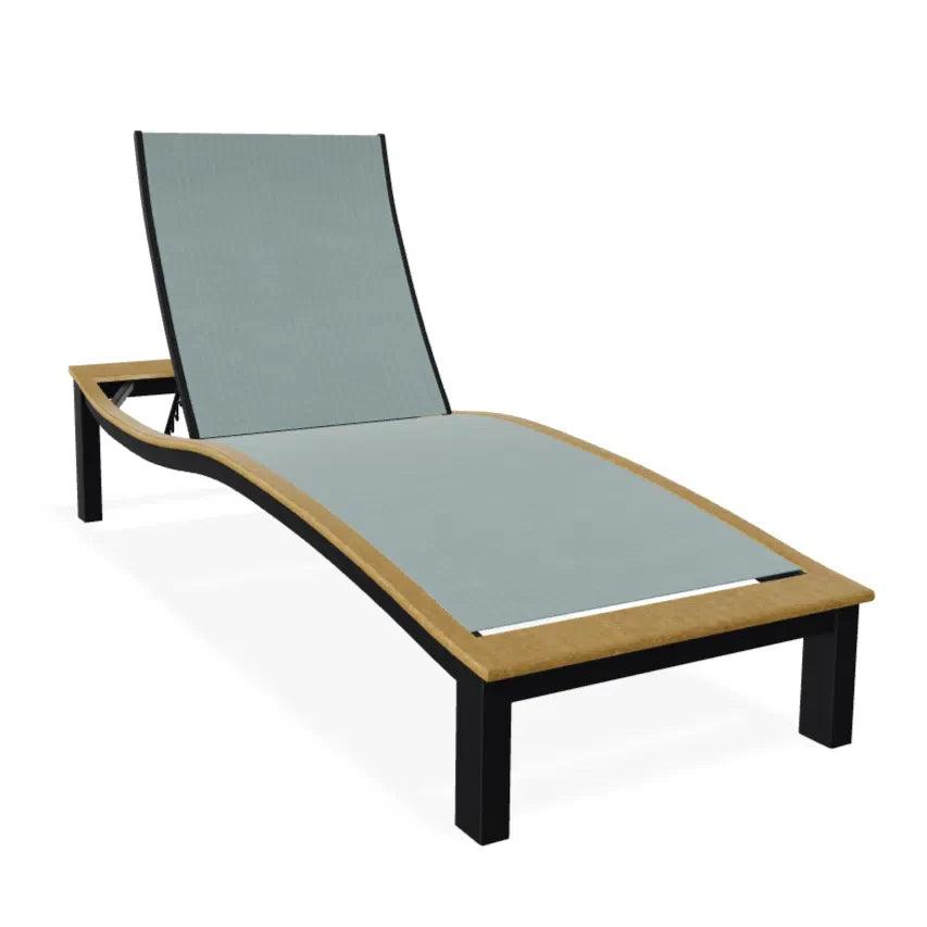 Bazza Lounge Chaise with Polymer Accent