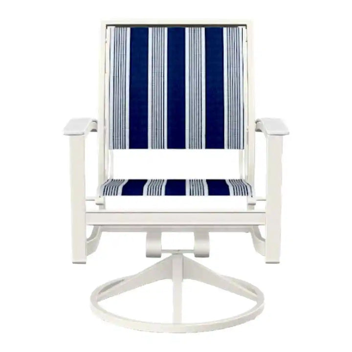 Bazza Sling Swivel Rocker MGP Arm Accents-Outdoor Accent Chairs-Telescope-LOOMLAN