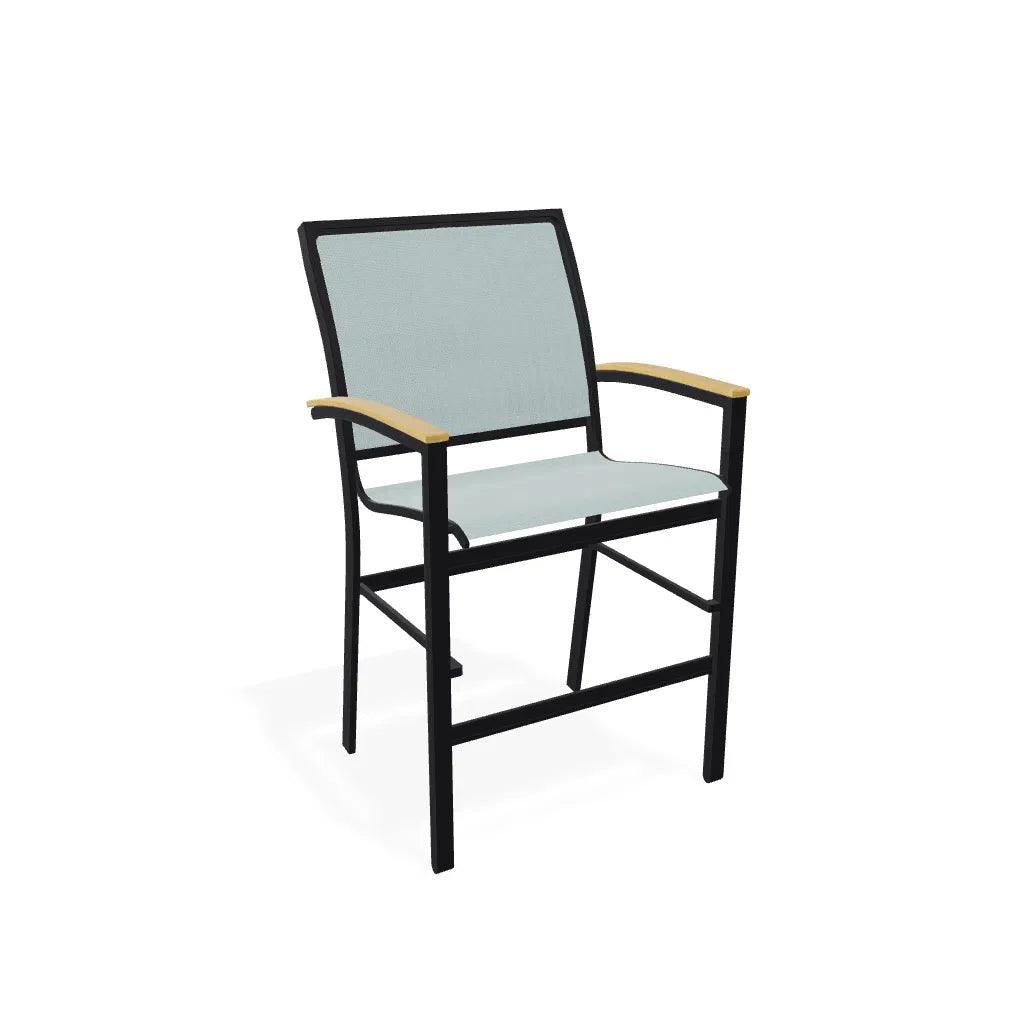 Bazza Stacking Balcony Height Polymer Cafe Arm Chair