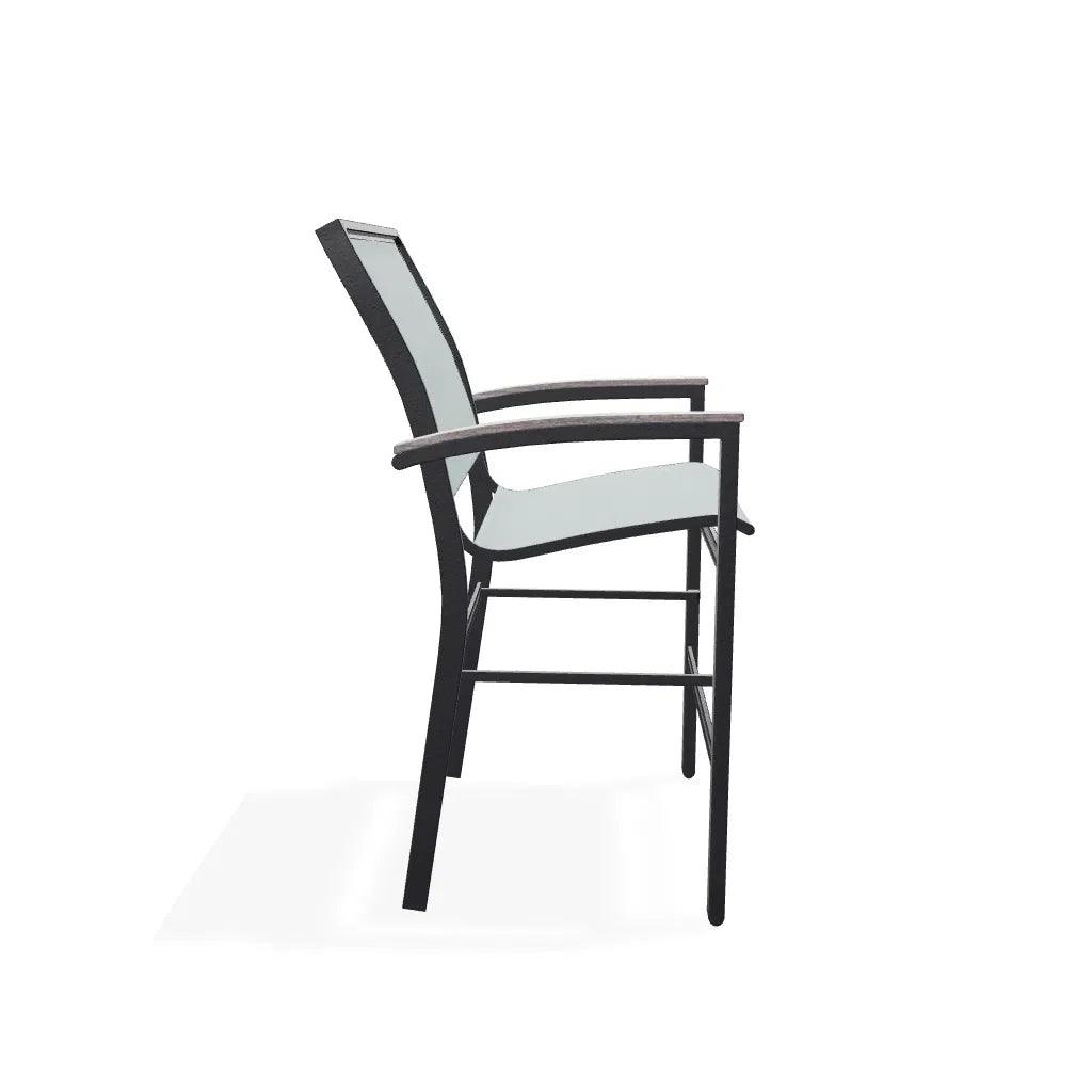 Bazza Stacking Balcony Height Polymer Cafe Arm Chair