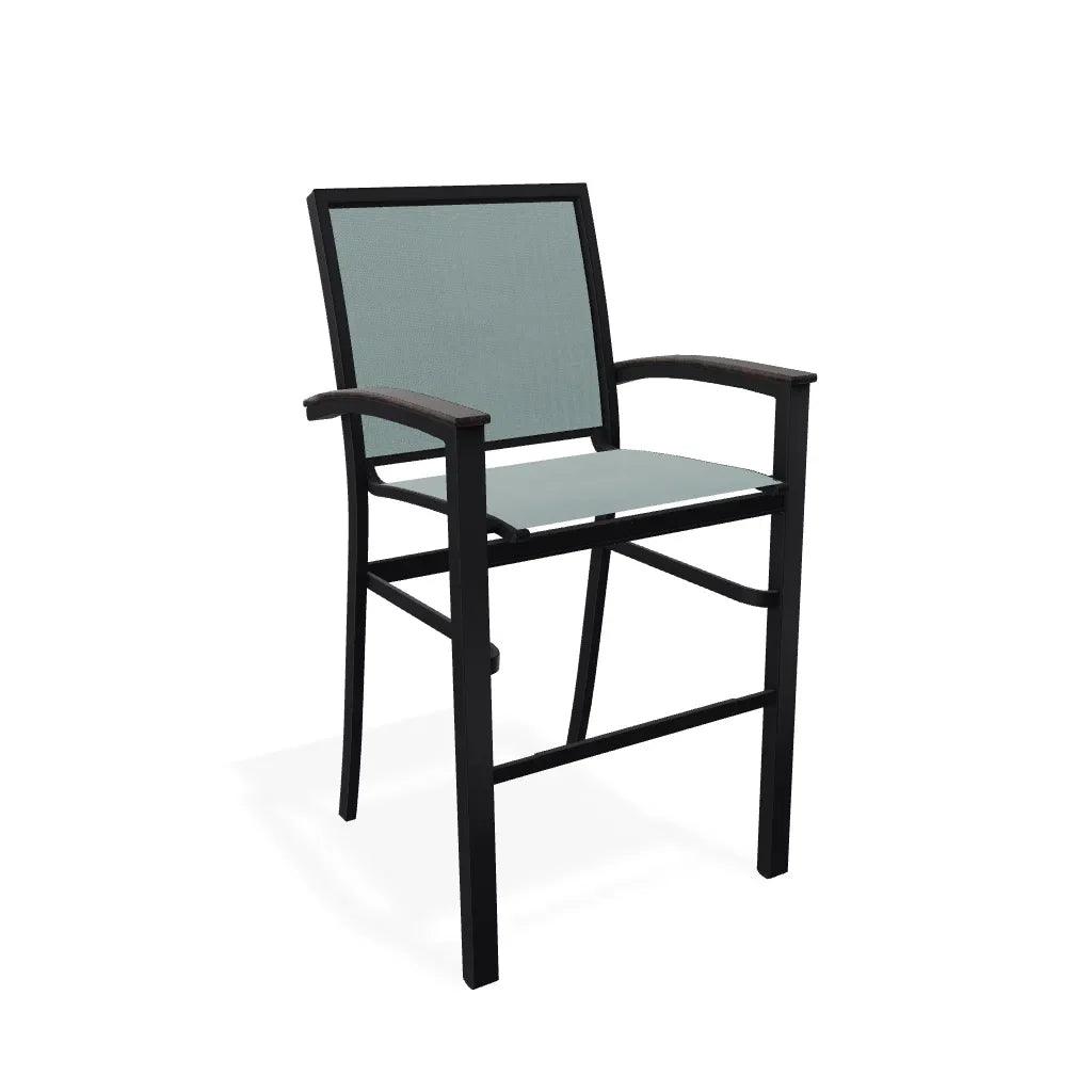 Bazza Stacking Bar Height Polymer Armed Cafe Chair