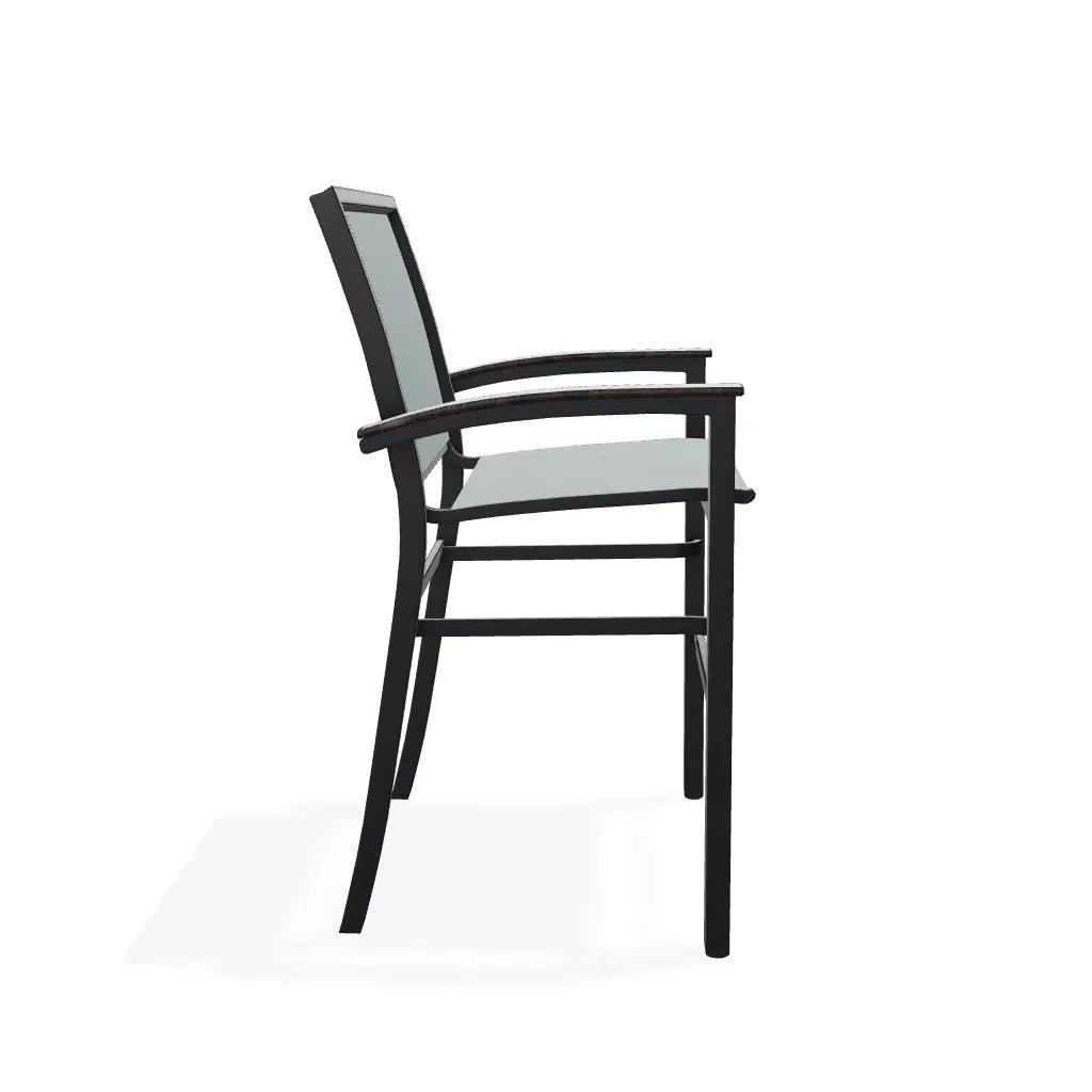 Bazza Stacking Bar Height Polymer Armed Cafe Chair