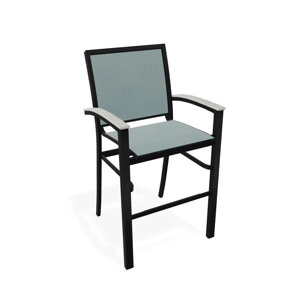 Bazza Stacking Bar Height Polymer Armed Cafe Chair