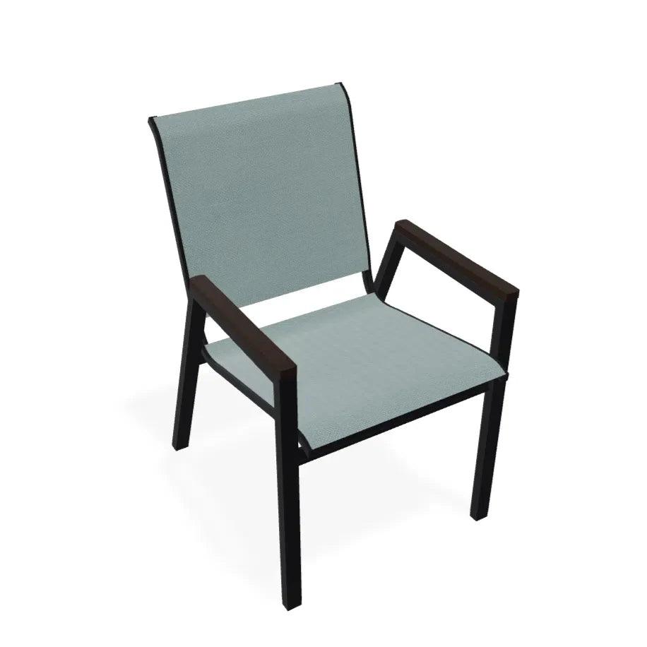 Bazza Stacking Bistro Chair MGP Arm Accents