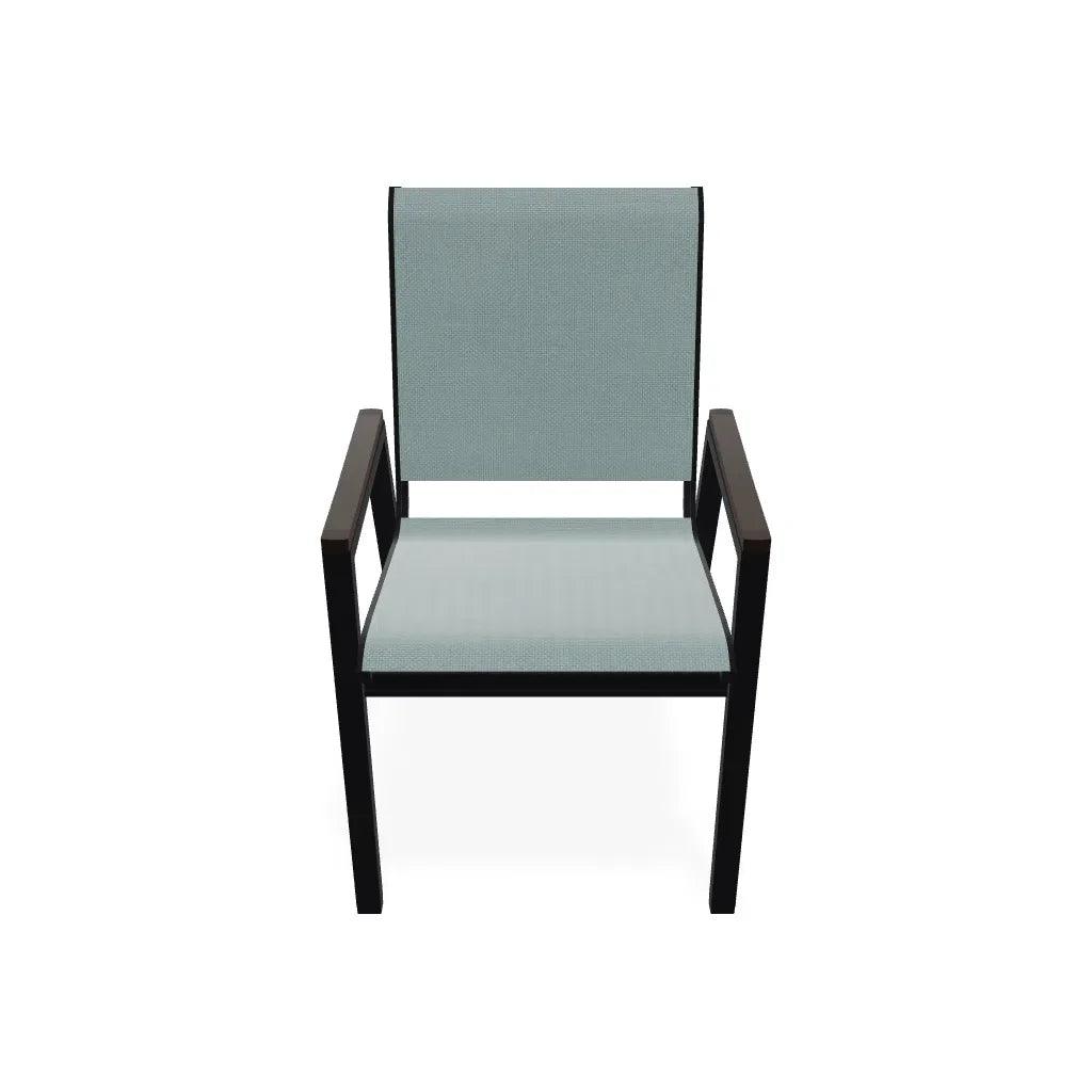 Bazza Stacking Bistro Chair MGP Arm Accents