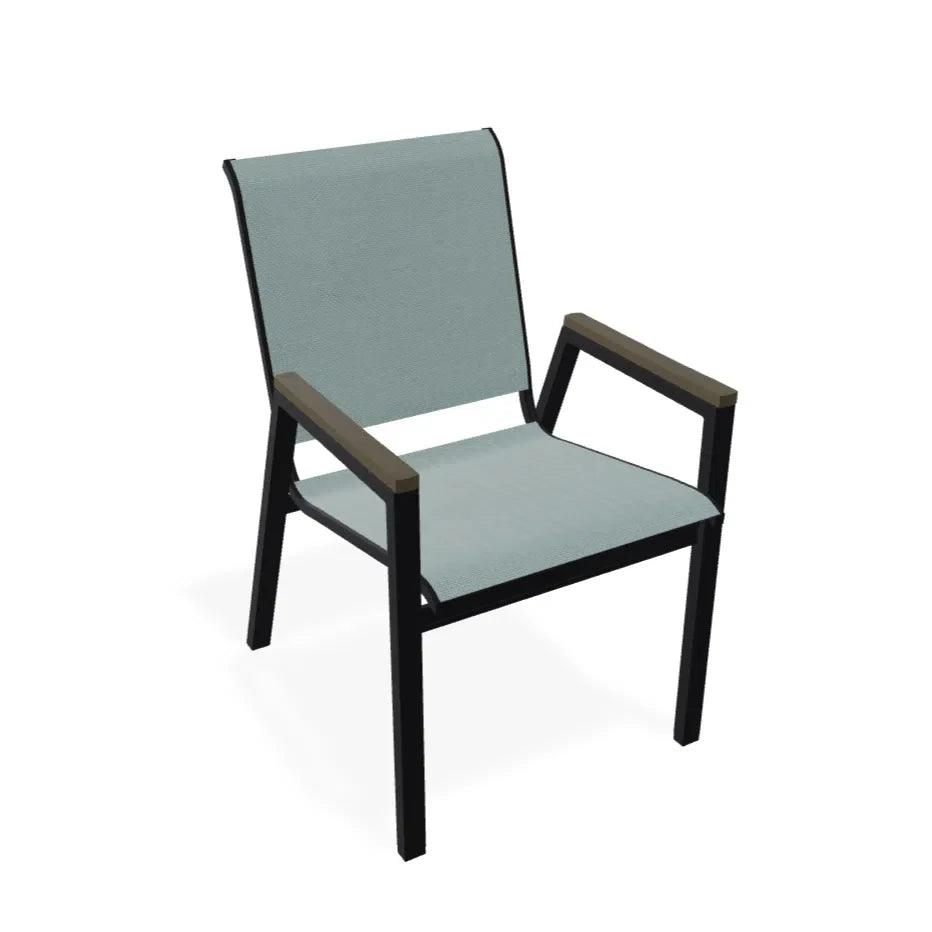 Bazza Stacking Bistro Chair MGP Arm Accents