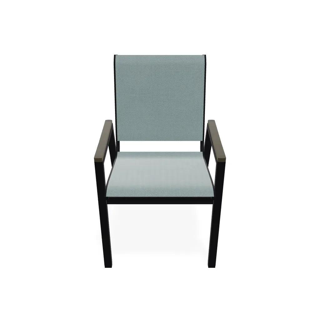 Bazza Stacking Bistro Chair MGP Arm Accents