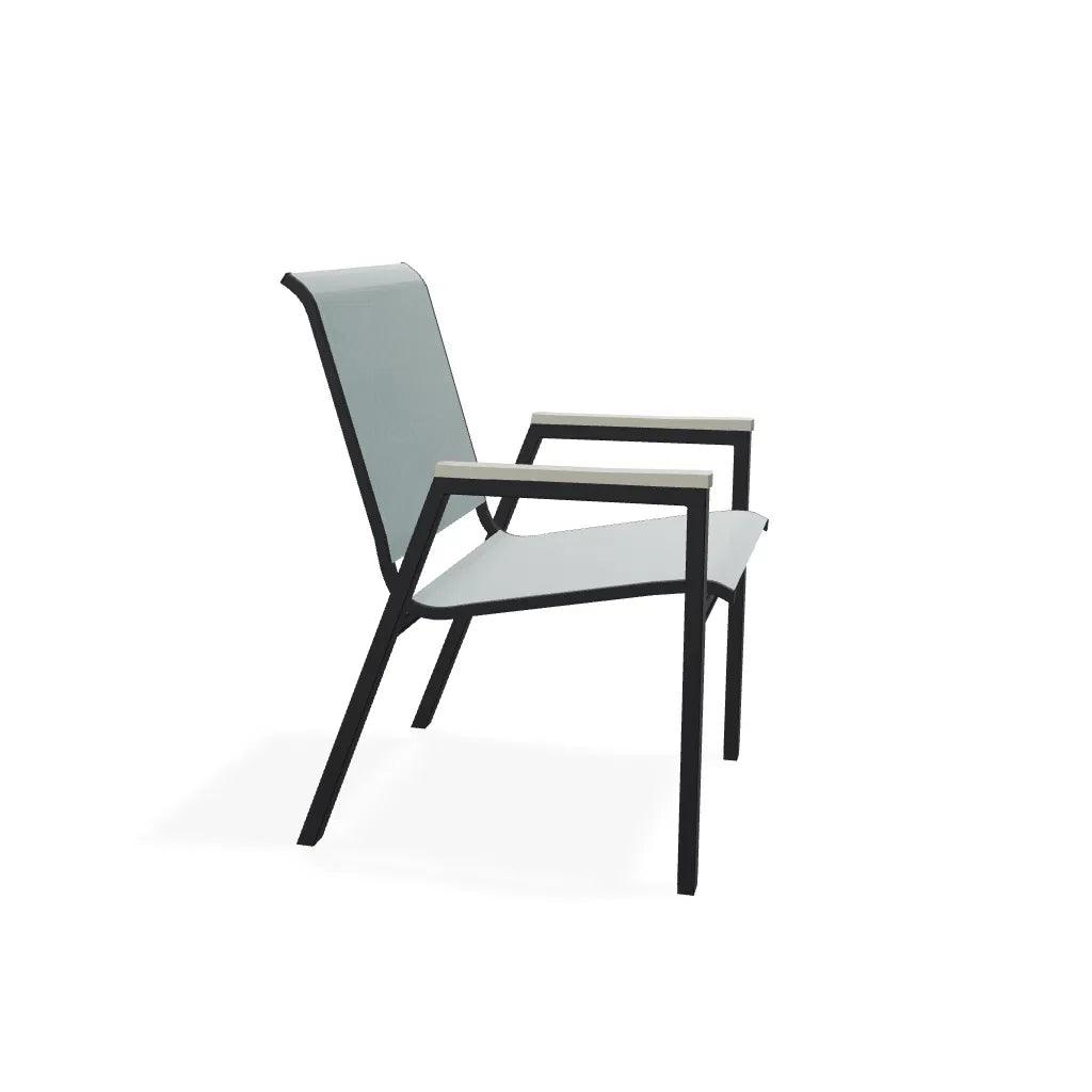 Bazza Stacking Bistro Chair MGP Arm Accents