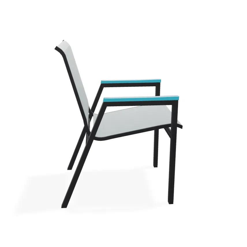 Bazza Stacking Bistro Chair MGP Arm Accents