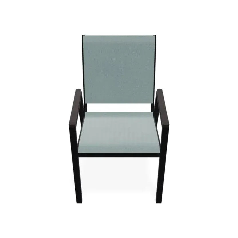 Bazza Stacking Bistro Chair Polymer Arm Accents