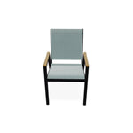 Bazza Stacking Bistro Chair Polymer Arm Accents