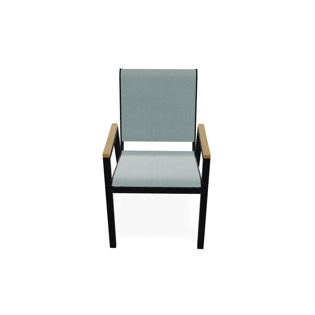 Bazza Stacking Bistro Chair Polymer Arm Accents