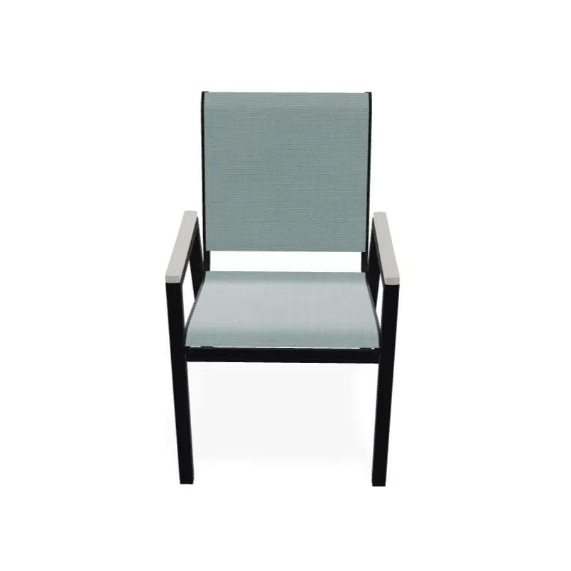 Bazza Stacking Bistro Chair Polymer Arm Accents