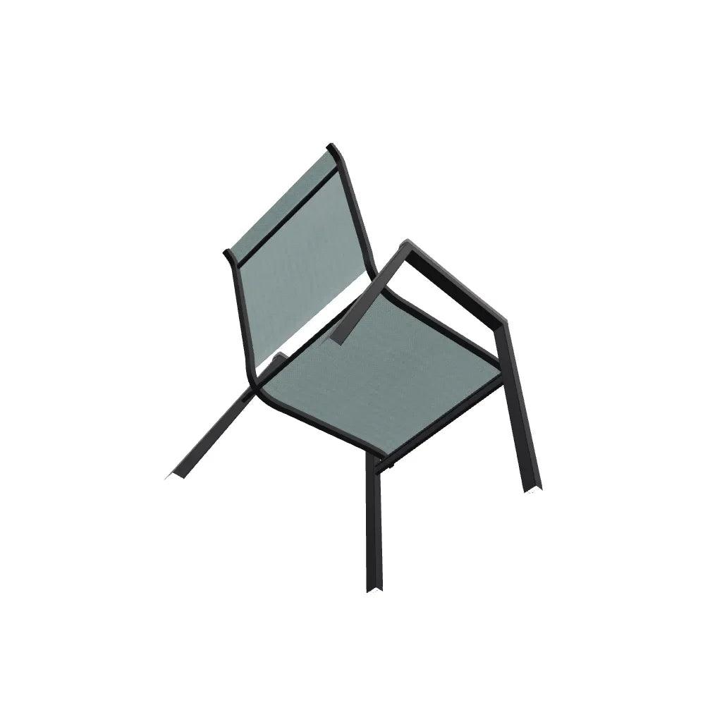 Bazza Stacking Bistro Chair Polymer Arm Accents