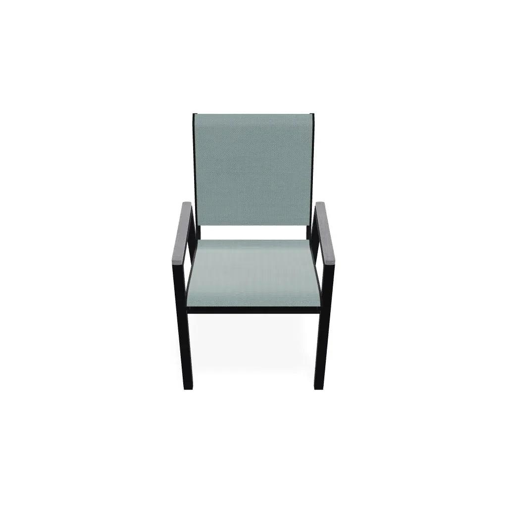 Bazza Stacking Bistro Chair Polymer Arm Accents