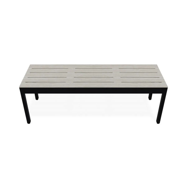 Bazza Durable Aluminum Framed Flat Armless Bench