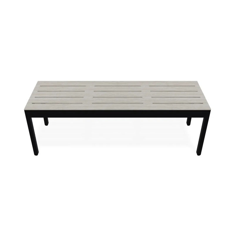 Bazza Durable Aluminum Framed Flat Armless Bench