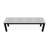 Bazza Durable Aluminum Framed Flat Armless Bench