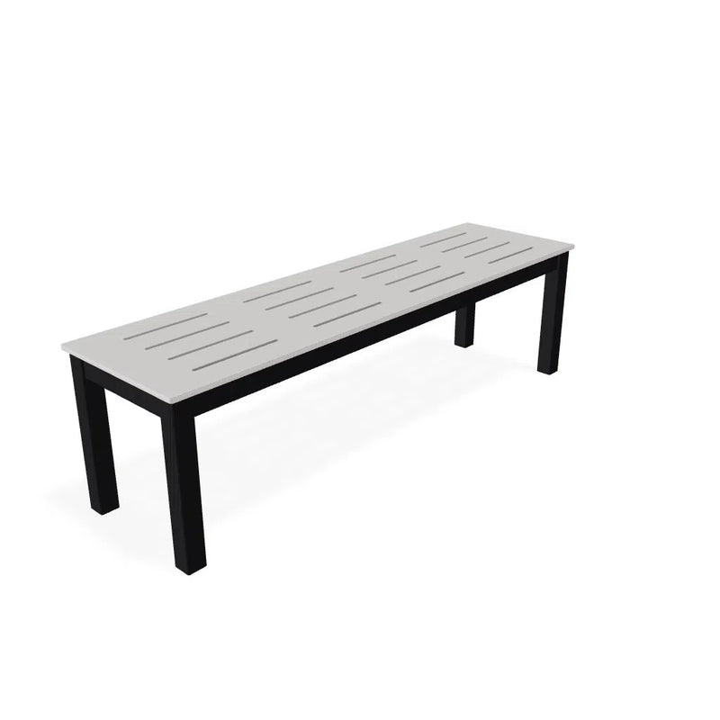 Bazza Durable Aluminum Framed Flat Armless Bench